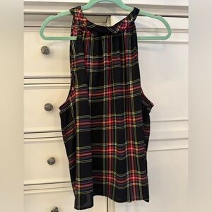 Plaid Sleeveless Top